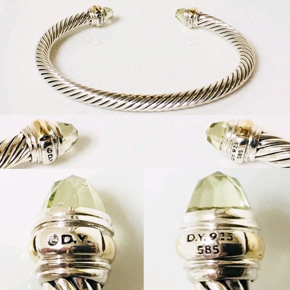 David Yurman Lemon Citrine Cable Cuff Bracelet - Picture 5 of 8